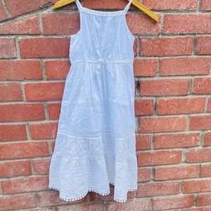 Girls Cat & Jack sleeveless white maxi dress, SZ 7/8